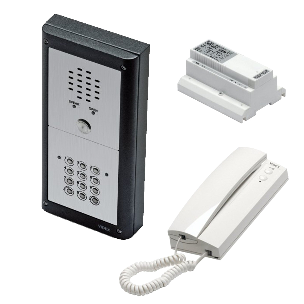 VIDEX VR4K1S/CL Vandal Resistant 1 Way Surface Mounted Audio Kit with Keypad - VR4K1S/CL