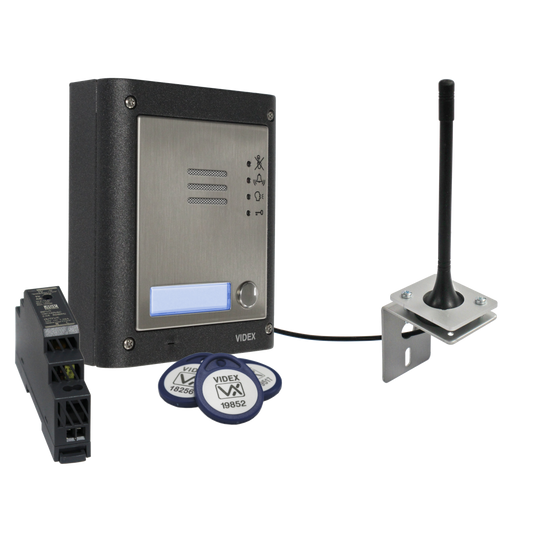 VIDEX GSM4K-1S/4G 1 Way Surface Mounted Audio GSM Kit - GSM4K-1S/4G