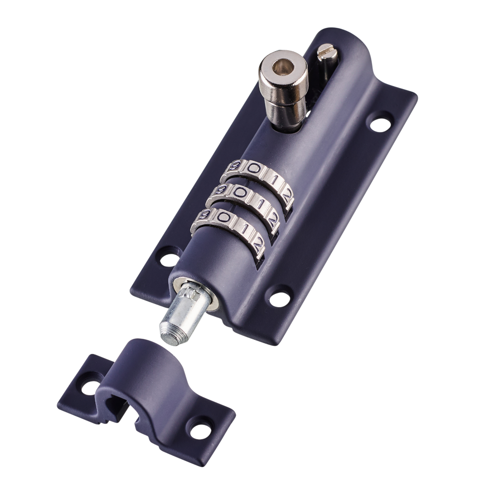 SQUIRE Combi3 Die Cast 3 Wheel Combination Bolt - 92mm Dark Blue