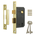 ERA 473 & 573 3 Lever Sashlock - 64mm Brass Boxed