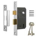 ERA 473 & 573 3 Lever Sashlock - 64mm Chrome Carded