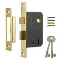 ERA 473 & 573 3 Lever Sashlock - 75mm Brass Boxed