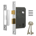 ERA 473 & 573 3 Lever Sashlock - 75mm Chrome Carded