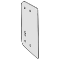 KICKSTOP AT1 Anti-Thrust Plate To Suit Deadlocks - AT1 UK Mortice Keyway Satin Silver