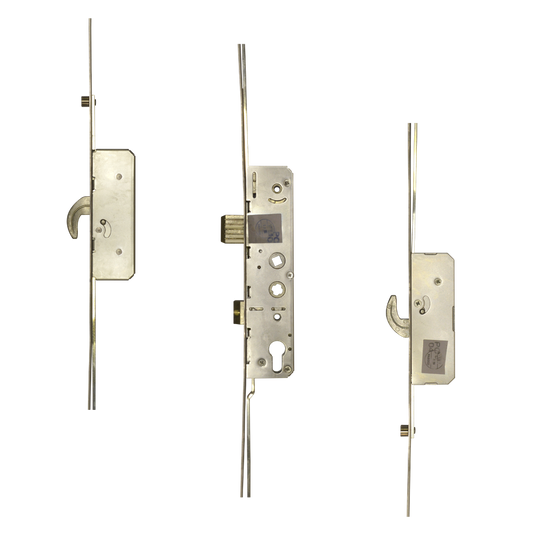 AVANTIS Lever Operated Twin Spindle Latch & Deadbolt - 2 Hook 2 Roller - DL01-652SS - 2 Hook 2 Roller Std
