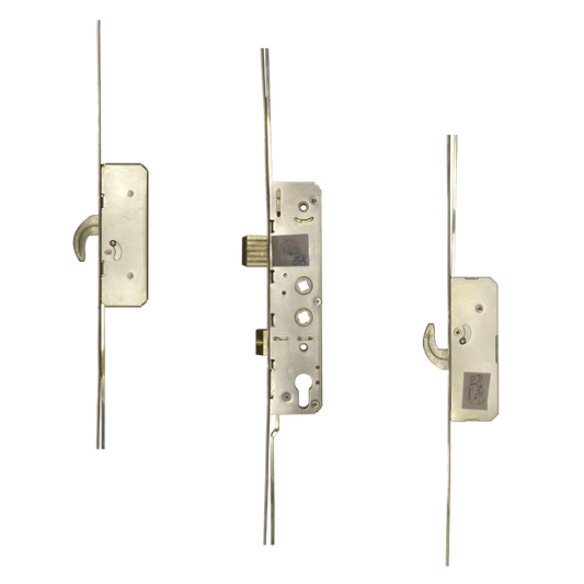 AVANTIS Lever Operated Twin Spindle Latch & Deadbolt - 2 Hook Large - DLC1-750SS - 2 Hook 16mm