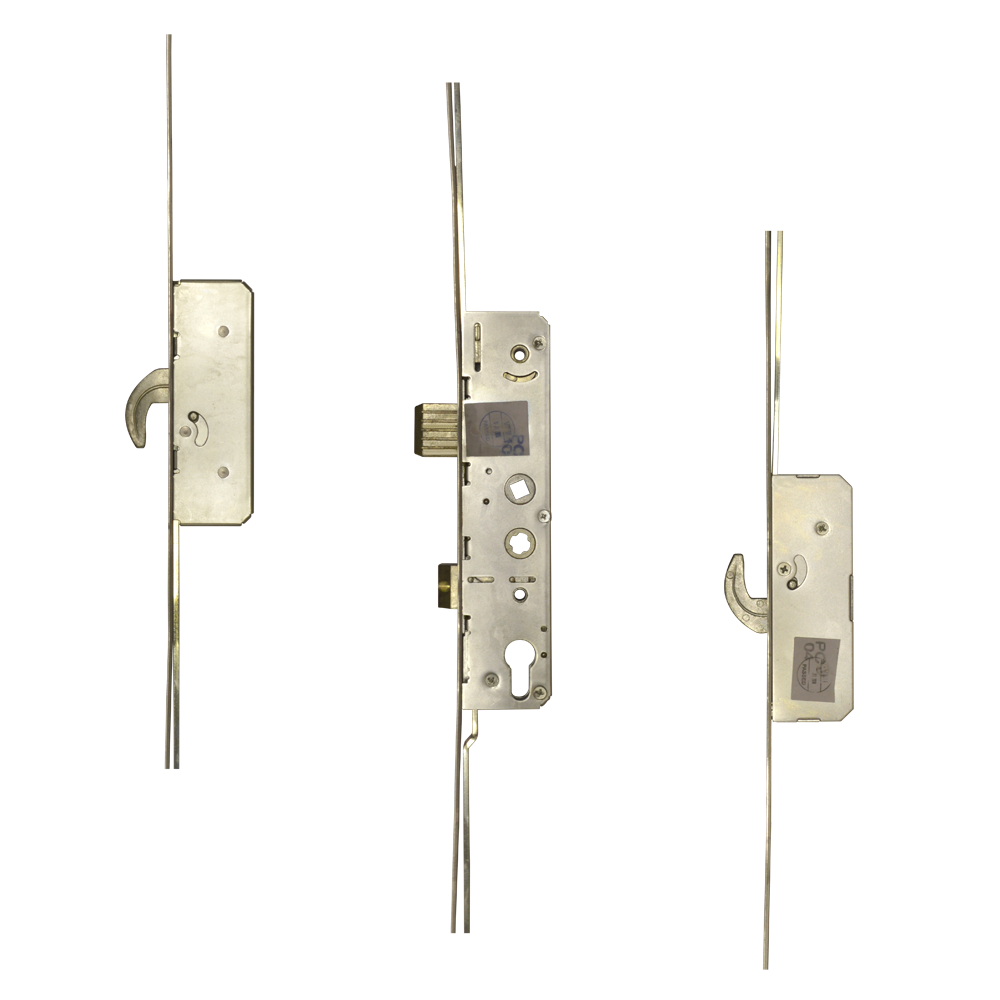 AVANTIS Lever Operated Twin Spindle Latch & Deadbolt - 2 Hook Large - DLC2-751MS - 2 Hook 20mm