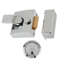 YALE 85 & 89 Deadlocking Nightlatch - 40mm Satin Chrome SC Cyl Visi