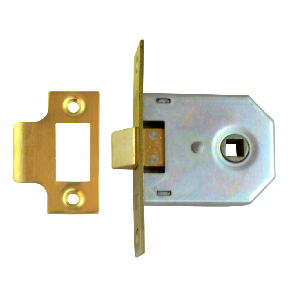UNION 2642 Mortice Latch - 64mm PB Bagged