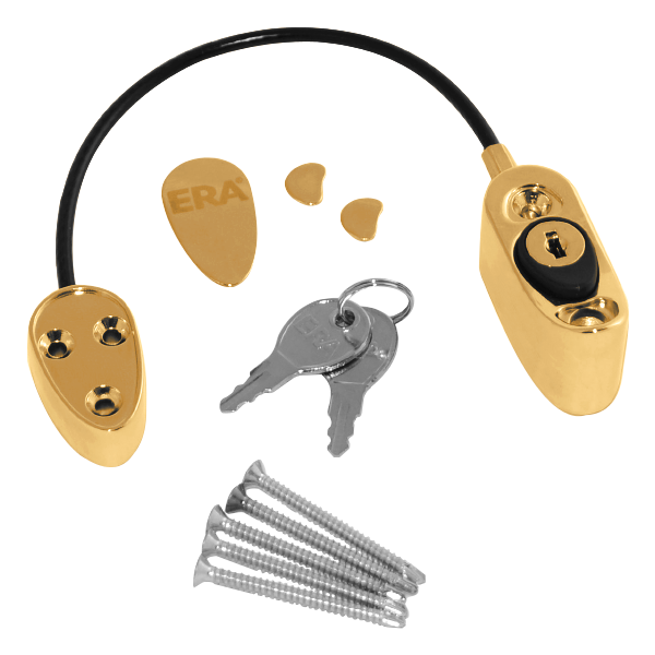 ERA Safety Locking Restrictor - Polished Gold