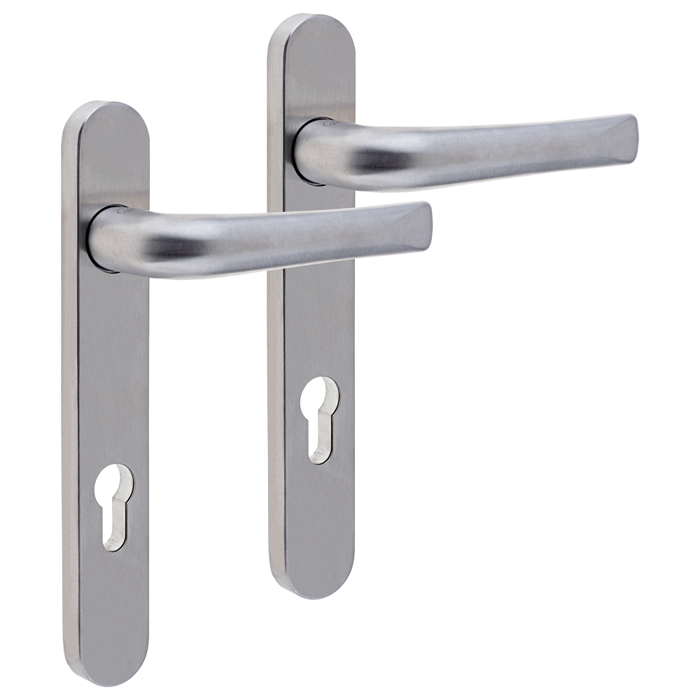 MILA Supa 92 Lever/Lever - 220mm Backplate - Brushed Stainless Steel