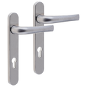 MILA Supa 92 Lever/Lever - 240mm Backplate - Brushed Stainless Steel