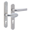 MILA Supa 92 Lever/Pad - 240mm Backplate - Brushed Stainless Steel