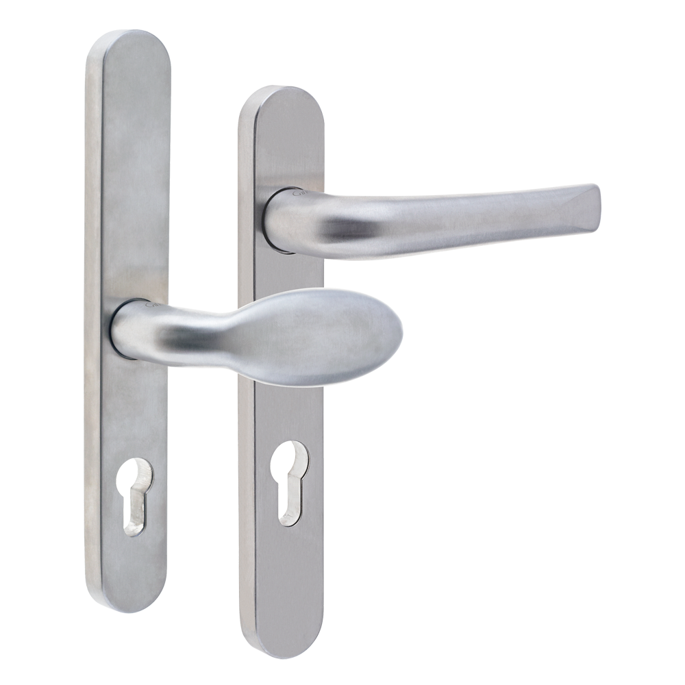MILA Supa 92 Lever/Pad - 240mm Backplate - Brushed Stainless Steel