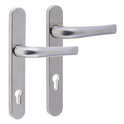 MILA Supa 92/62mm Lever/Lever - 240mm Backplate - Brushed Stainless Steel