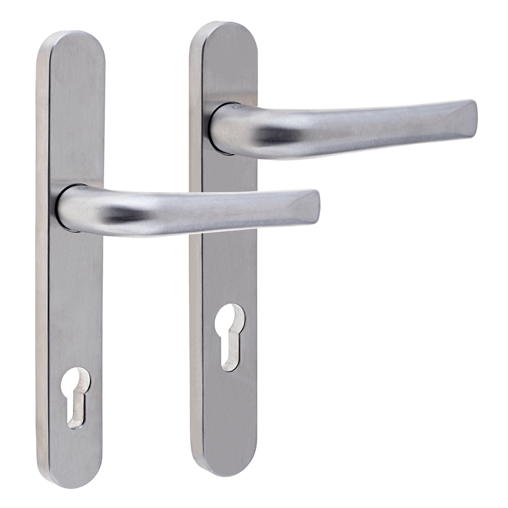 MILA Supa 92/62mm Lever/Lever - 240mm Backplate - Brushed Stainless Steel