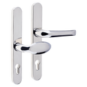 MILA Supa 92/62mm Sprung Lever/Pad - 240mm Backplate - Polished Stainless Steel