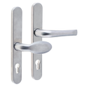 MILA Supa 92/62mm Sprung Lever/Pad - 240mm Backplate - Brushed Stainless Steel