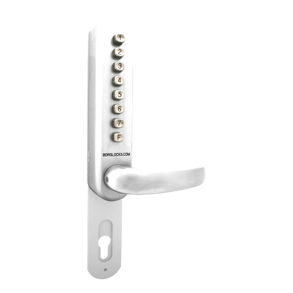 BORG LOCKS BL6100 Narrow Stile Digital Lock With UPVC Extension - White