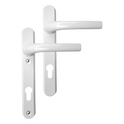 Greenteq Alpha 92 Lever/Lever UPVC Furniture - 220mm Backplate - White