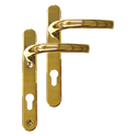 Greenteq Alpha 92 Lever/Lever UPVC Furniture - 220mm Backplate - Gold