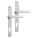 Greenteq Alpha 92 Lever/Lever UPVC Furniture - 250mm Backplate - White