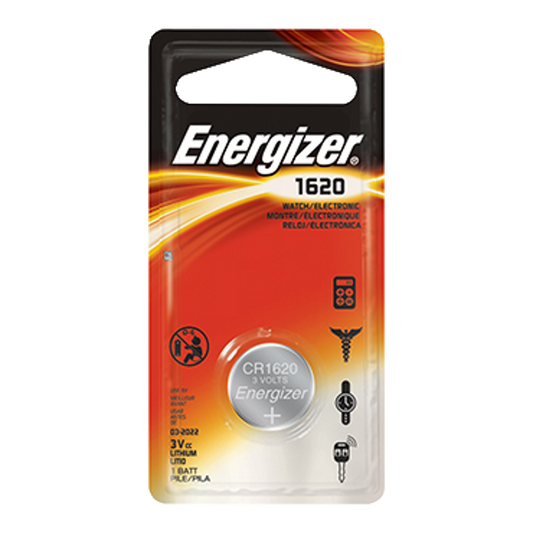 ENERGIZER CR1620 3V Lithium Coin Cell Battery - CR1620