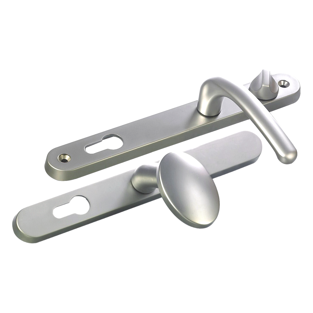 FAB & FIX Balmoral 92/62 Lever/Pad Snib UPVC Furniture - Satin Silver