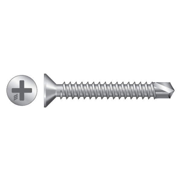 RAPIERSTAR Self Drill Screws For Reinforced UPVC - Countersunk - 4.8mm x 45mm - ZP (Qty 500)