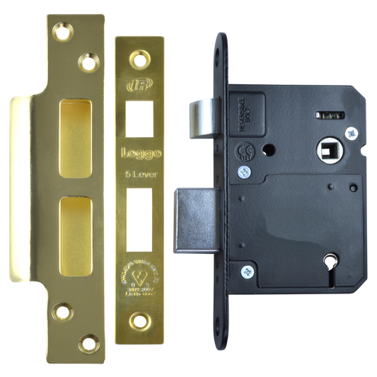 LEGGE New Style N5642 & N5762 BS 5 Lever Sashlock - 81mm PB KD Boxed