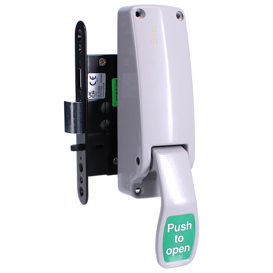 BRITON 389.N Push Pad Emergency Exit Mortice Nightlatch - Silver Enamelled