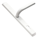 LOXTA 92 Lever/Lever UPVC Furniture - 278mm Backplate - White