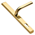 LOXTA 92 Lever/Lever UPVC Furniture - 278mm Backplate - Polished Gold