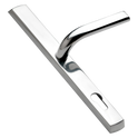 LOXTA 92 Lever/Lever UPVC Furniture - 278mm Backplate - Polished Silver