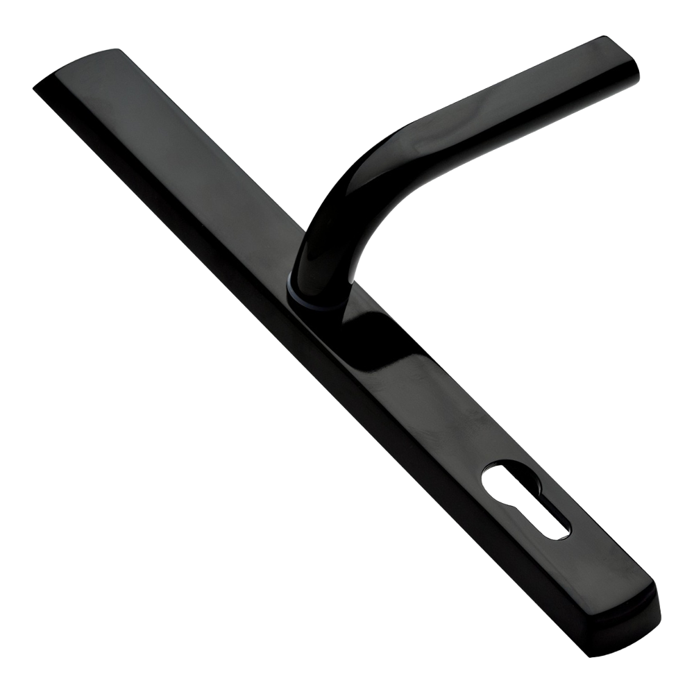 LOXTA 92 Lever/Lever UPVC Furniture - 278mm Backplate - Black