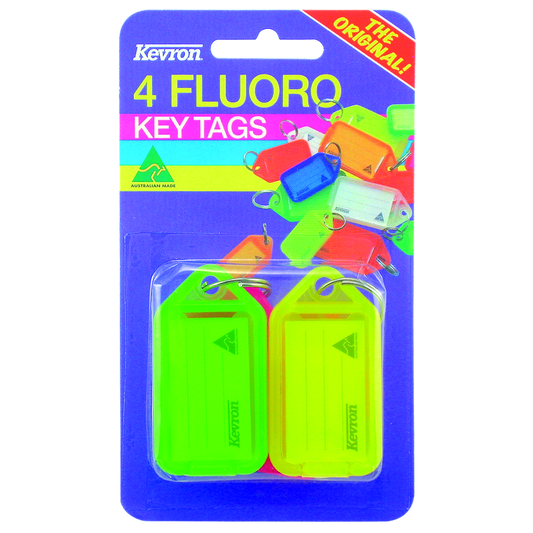 KEVRON ID38 Fluorescent Tags Blister Pack 4 pcs - 4 pcs