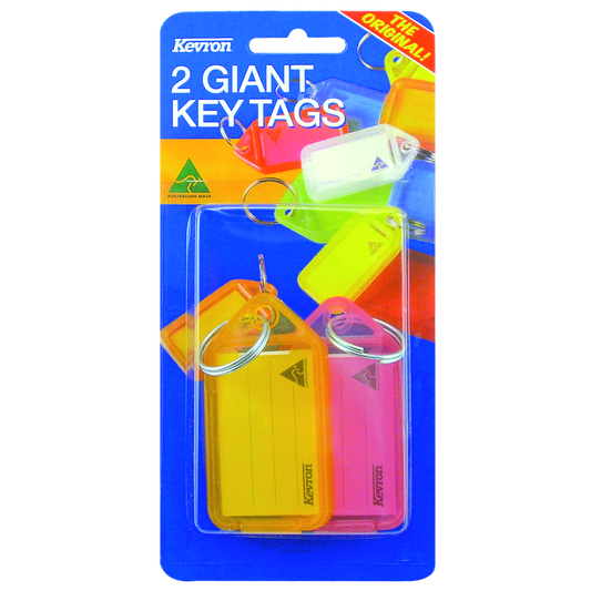 KEVRON ID30 Giant Tags Blister Pack 2 pcs Assorted Colours - 2 pcs
