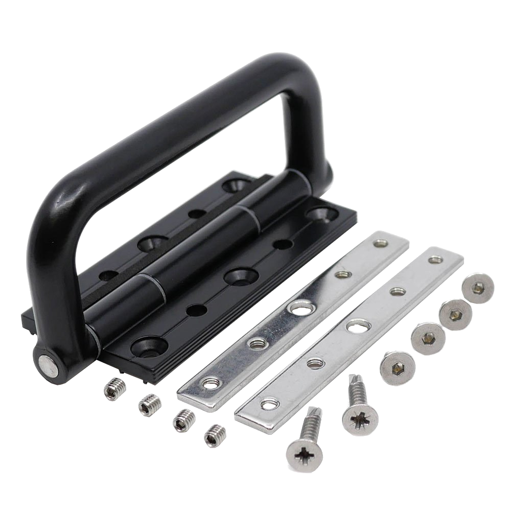 DEBAR Pull Hinge To Suit Visofold 1000 - Black - Open Out