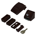 JACKLOC Titan Robust Folding Window Restrictor - Brown