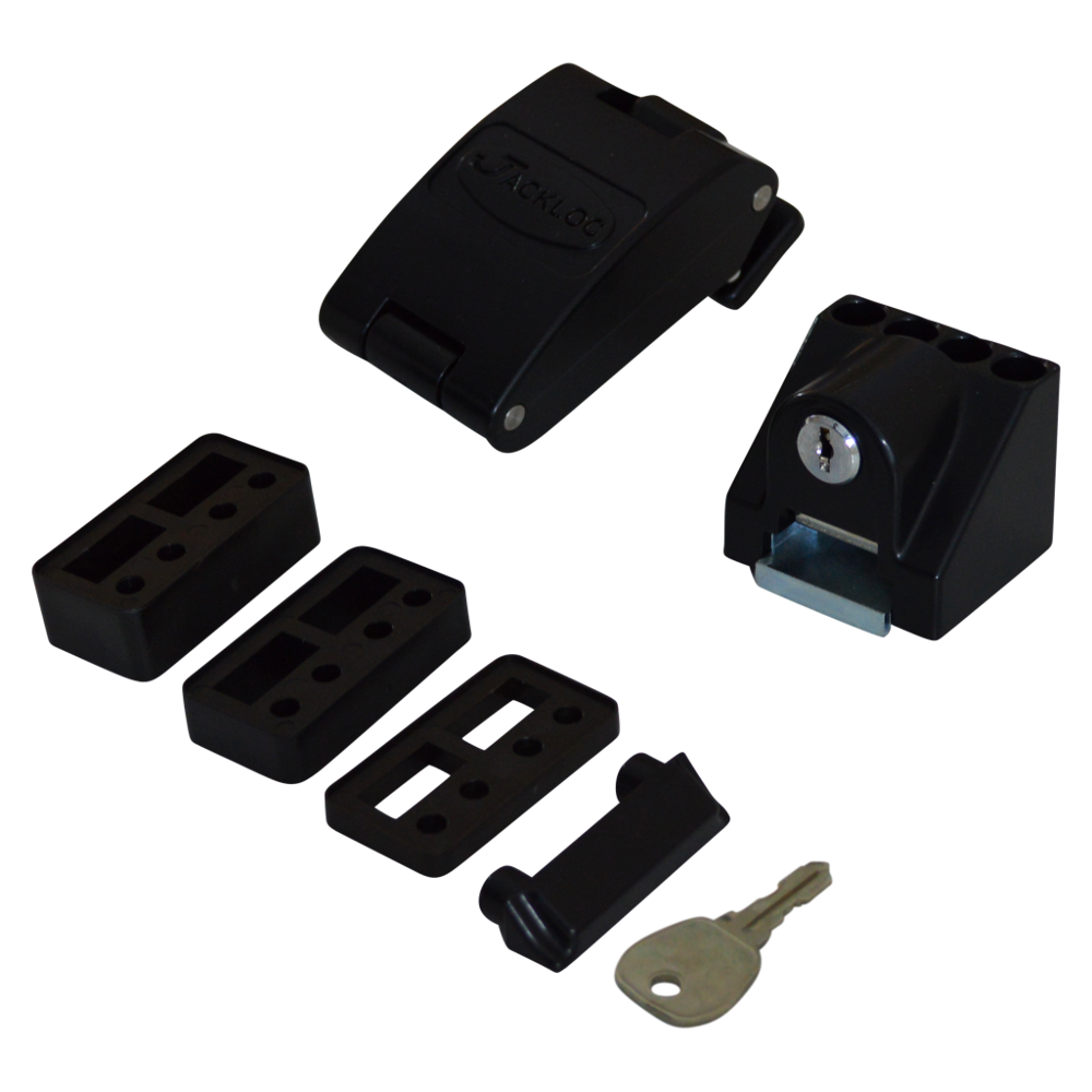 JACKLOC Titan Robust Folding Window Restrictor - Black