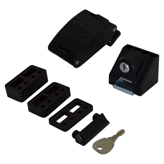 JACKLOC Titan Robust Folding Window Restrictor - Black