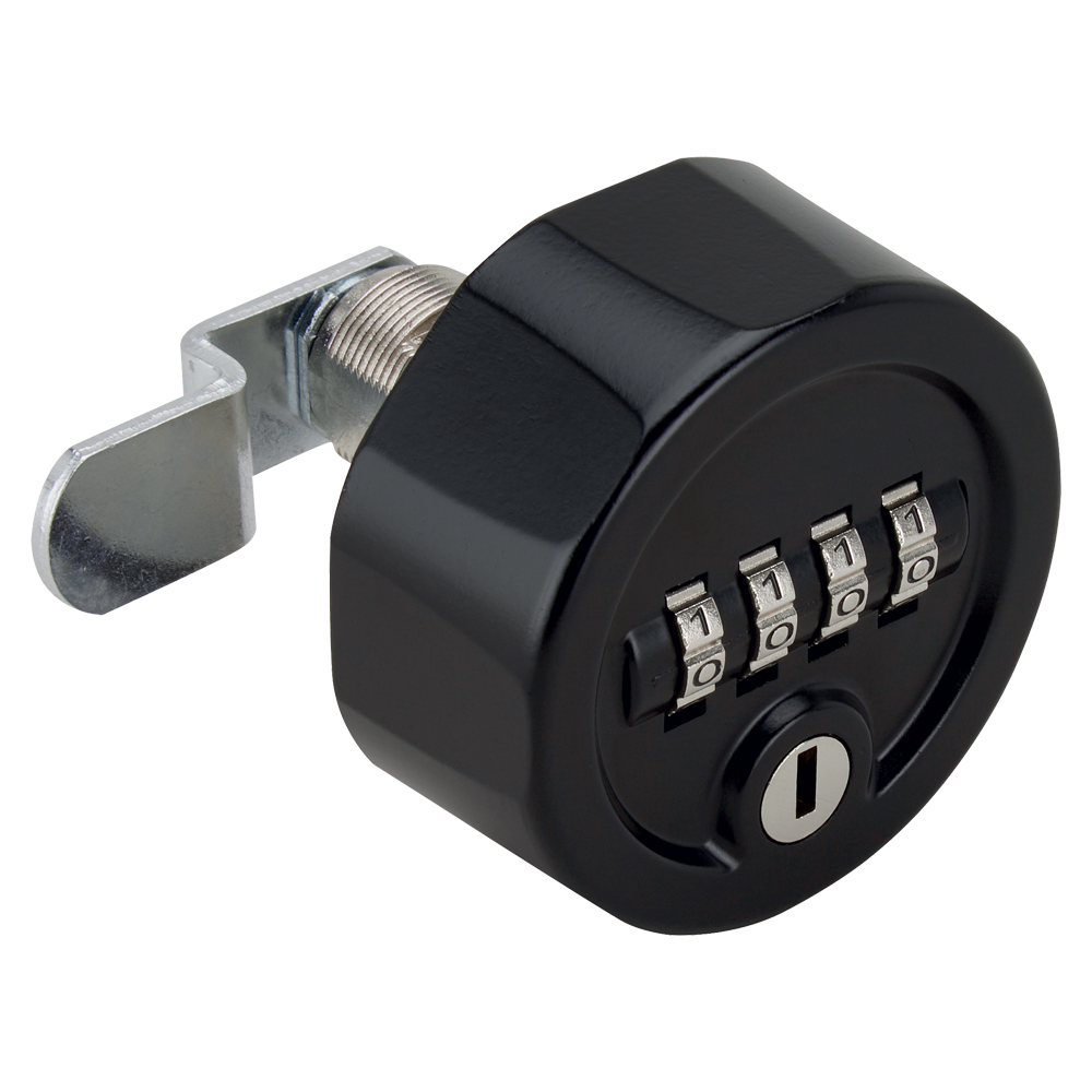 RONIS C4 Combination Cam Lock With Key Override - Black