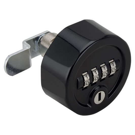 RONIS C4 Combination Cam Lock With Key Override - Black