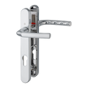 HOPPE Birmingham 92mm UPVC Lever Door Furniture 122mm Screw Centers 1117/3811N - Satin Polished Chrome