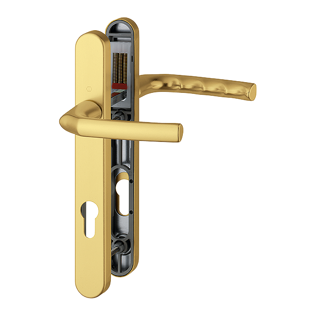 HOPPE Birmingham 92mm UPVC Lever Door Furniture 122mm Screw Centers 1117/3811N - Gold