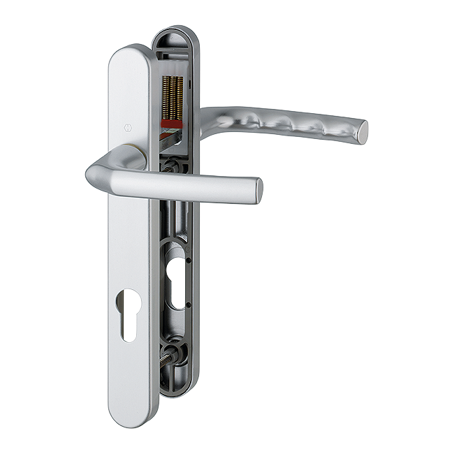 HOPPE Birmingham 92mm UPVC Lever Door Furniture 122mm Screw Centers 1117/3811N - Silver