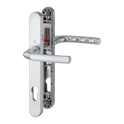 HOPPE Birmingham 92mm UPVC Lever Door Furniture 215mm Screw Centers 1117/3810N - Satin Polished Chrome