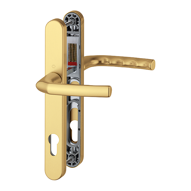 HOPPE Birmingham 92mm UPVC Lever Door Furniture 215mm Screw Centers 1117/3810N - Gold