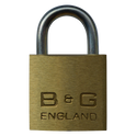 B&G Warded Brass Open Shackle Padlock - Steel Shackle - 32mm KD - D101