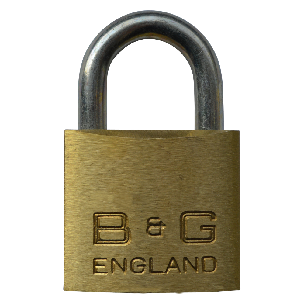B&G Warded Brass Open Shackle Padlock - Steel Shackle - 38mm KD - D102